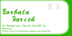 borbala harich business card